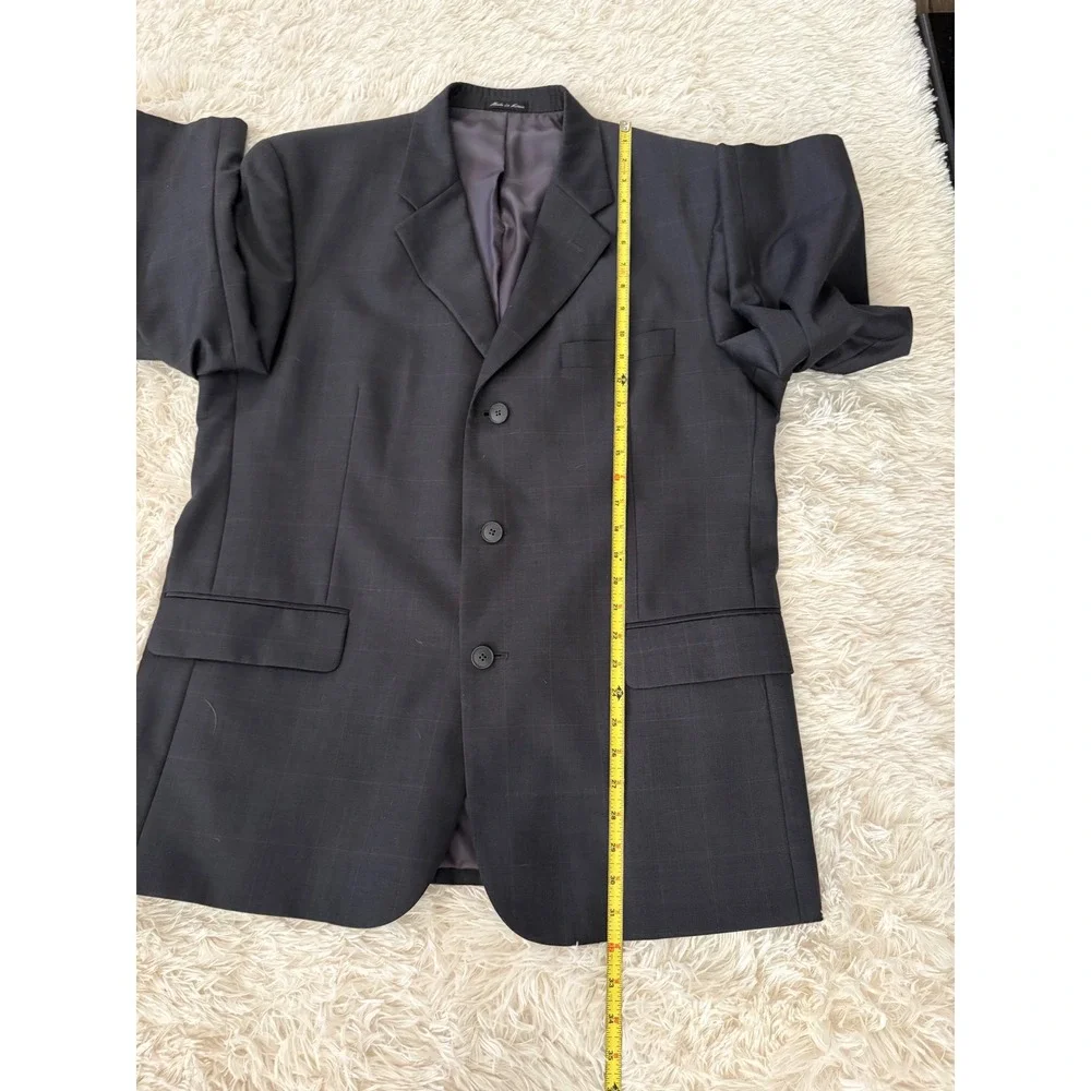 Alfani Mens‎ Suit Set, Jacket & Pants, Gray Plaid Pattern Formal Classic